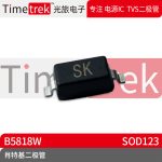 光旅电子 肖特基二极管 B5818W 丝印SK SOD123